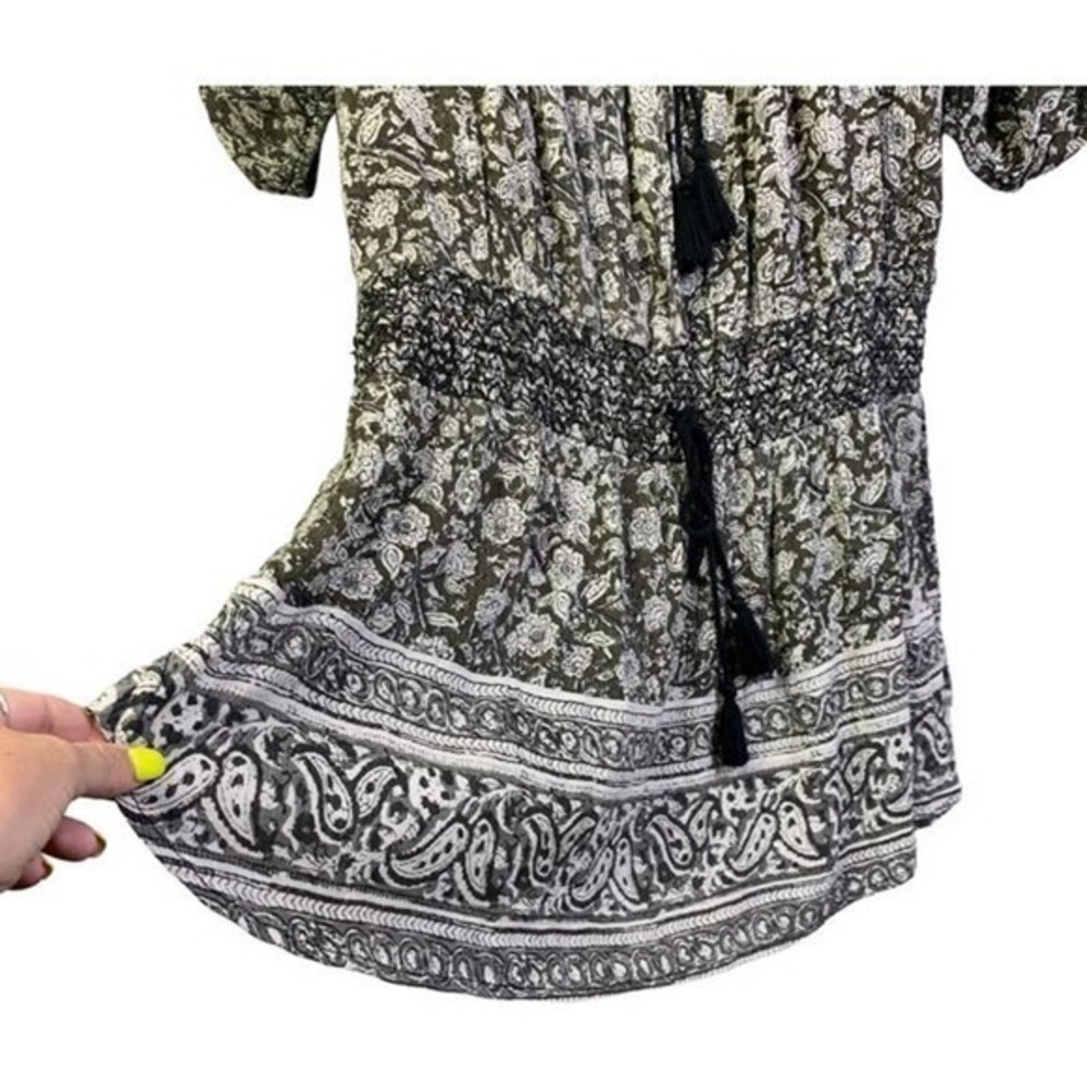 DENIM & SUPPLY RALPH LAUREN Brown Floral Paisley Smock Tunic Mini Dress - Picture 6 of 8